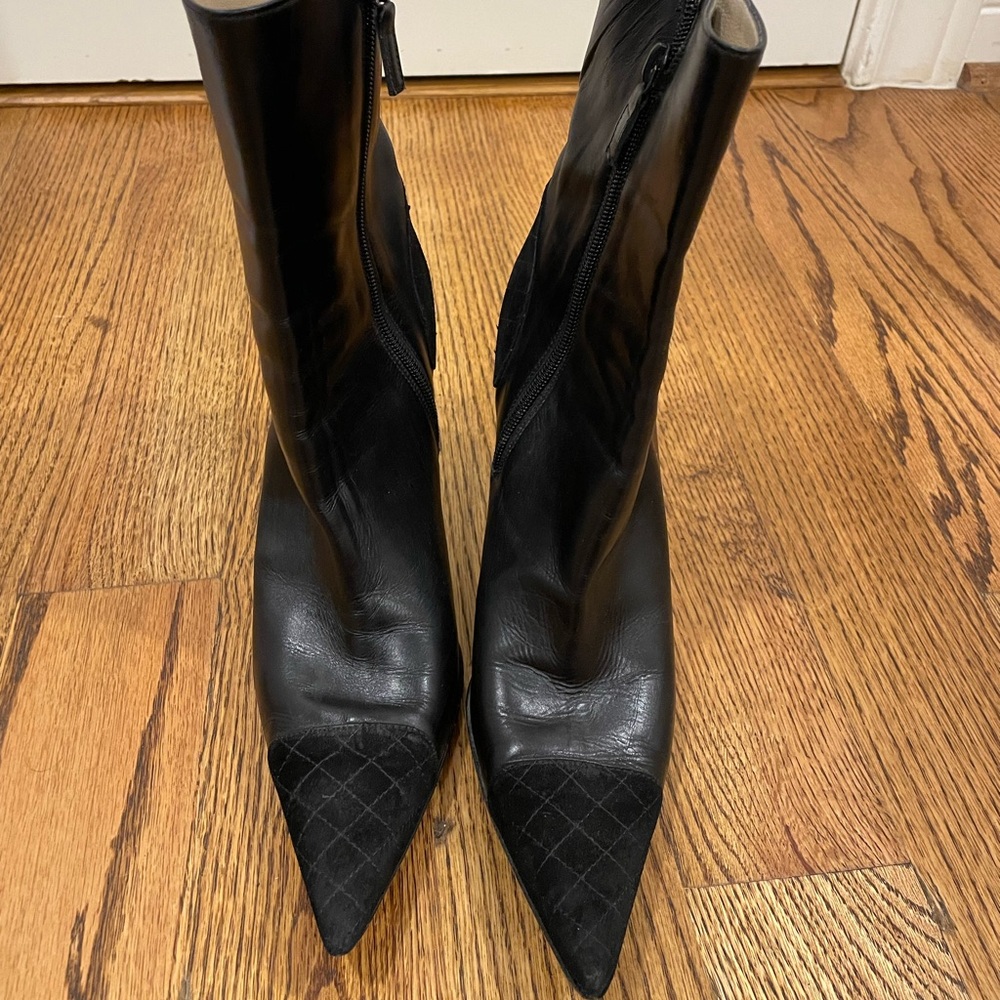 Michael Kors high heel leather booties